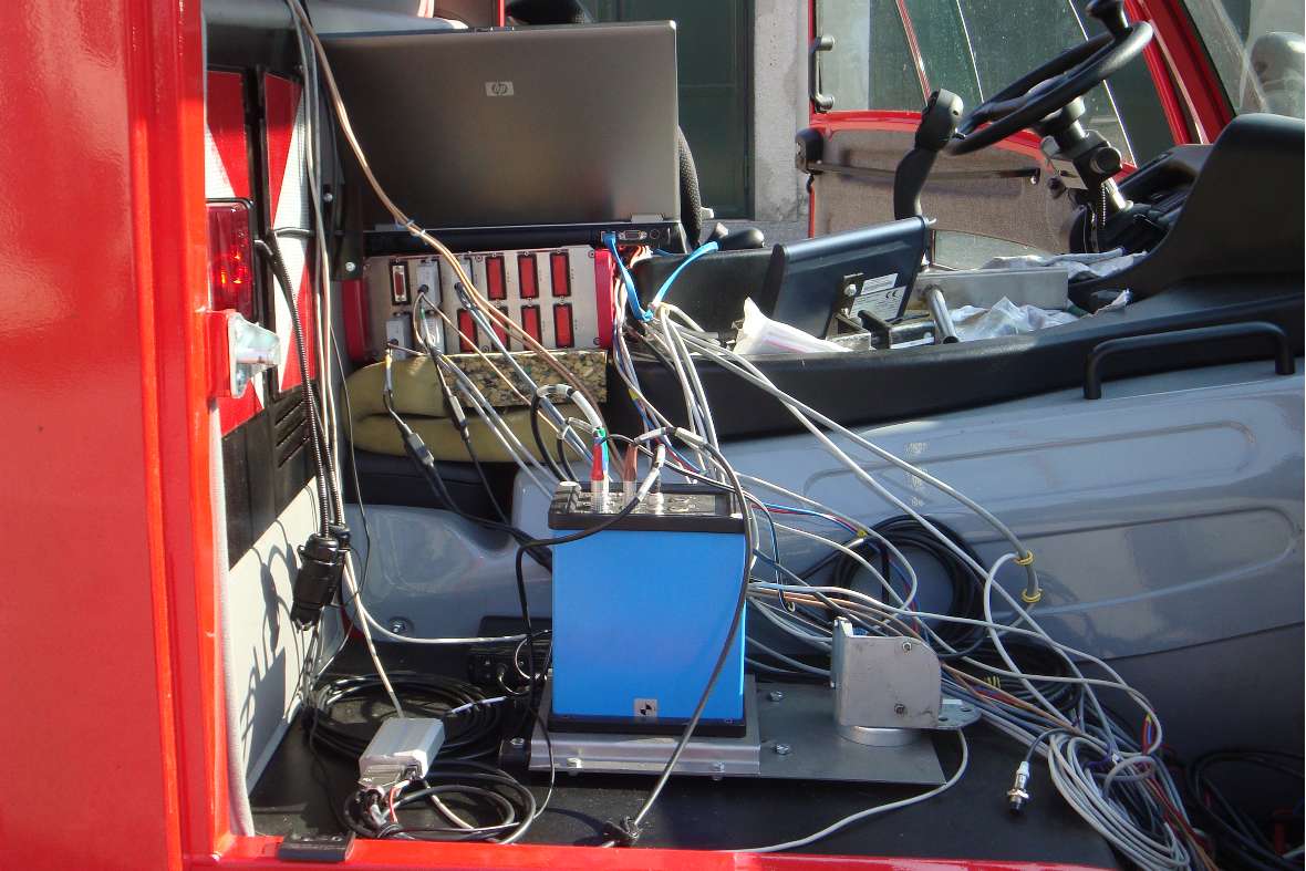 Measuring devices in the tractor cab (Driving dynamics of vehicles)