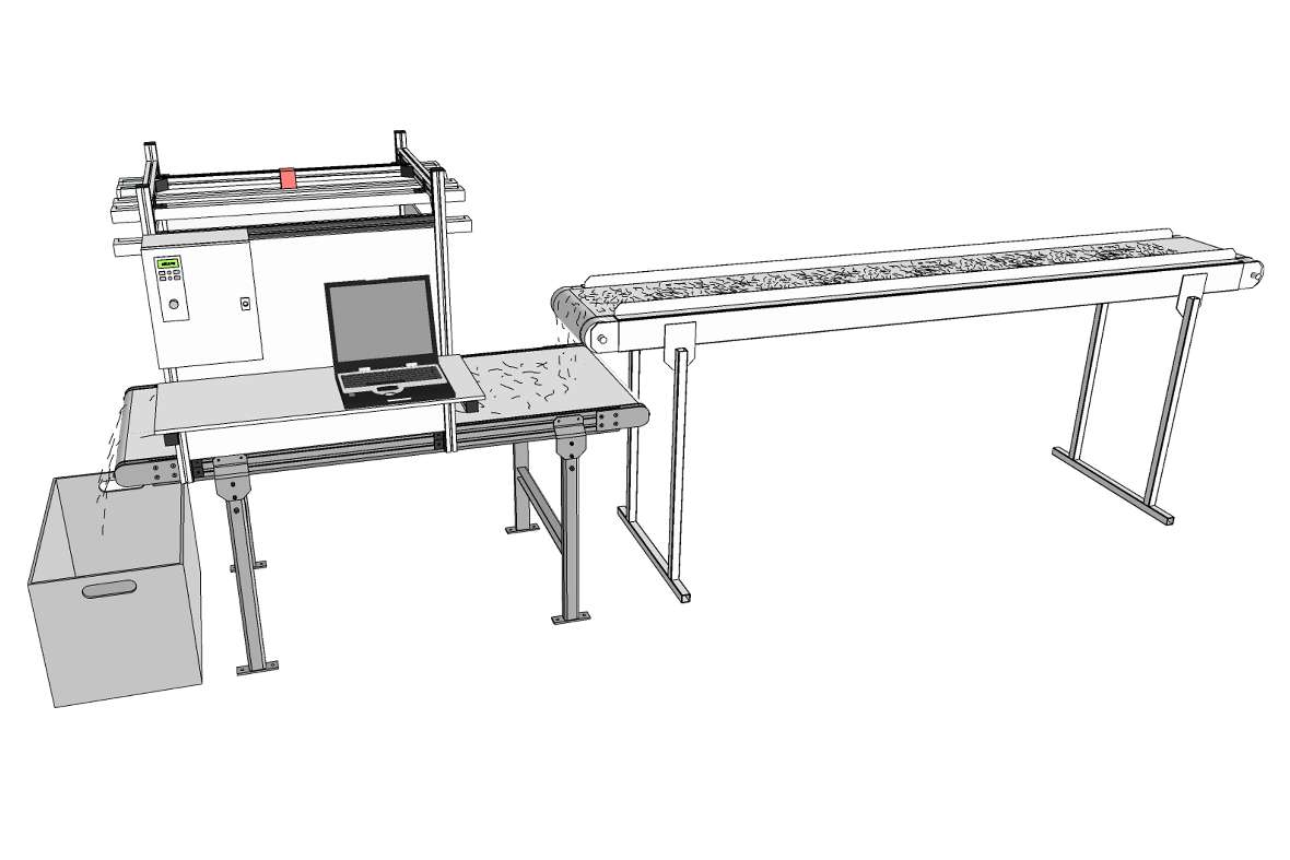 Eine Grafik über eine Schnittlängenverteilung von Halmgräser