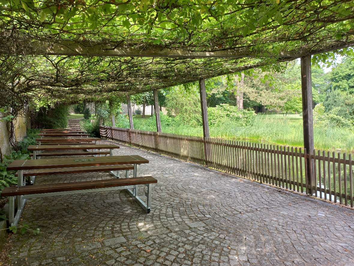 Outdoorklasse beim Teich