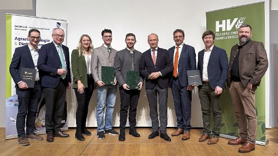 Hagelversicherung vergibt Förderpreis an Absolventen unseres FHWN Studienganges Agrartechnologie & Digital Farming