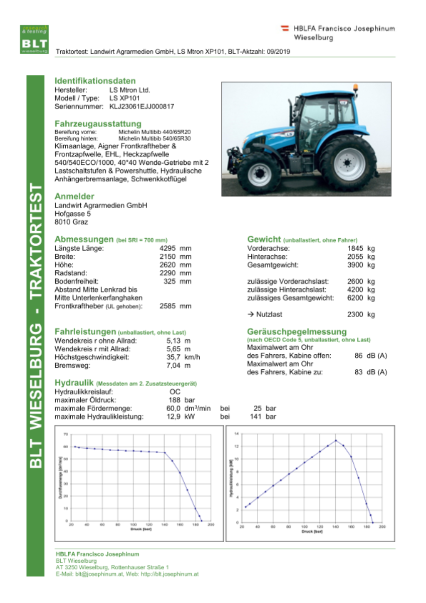Datenblatt Traktor LS XP101