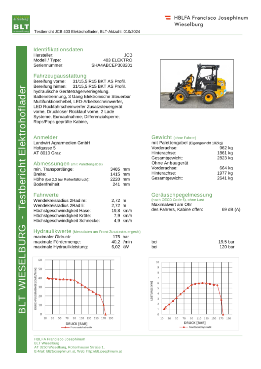 Datenblatt JCB 403 ELEKTRO